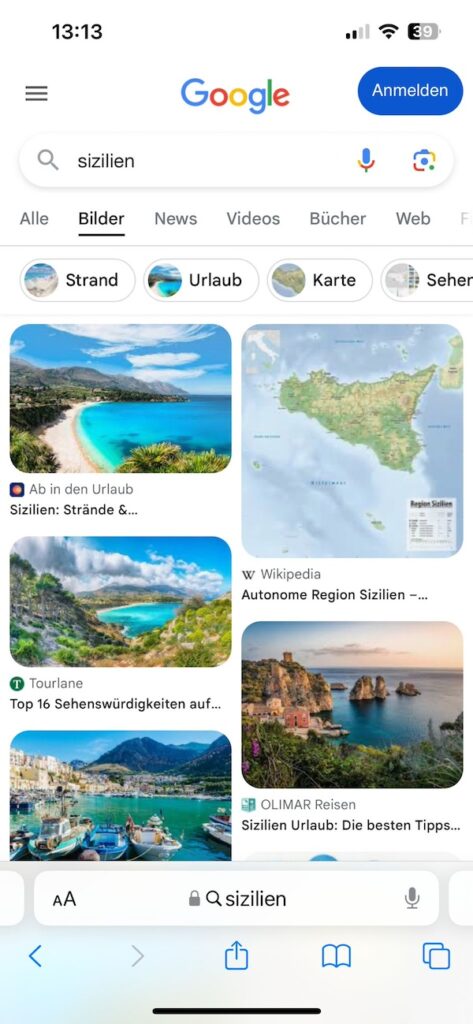 Bilder Google Suchergebnis Sizilien